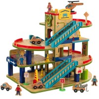 Garaj pentru masinute cu 4 nivele si spalatorie Wash n Go - Kidkraft 63470
